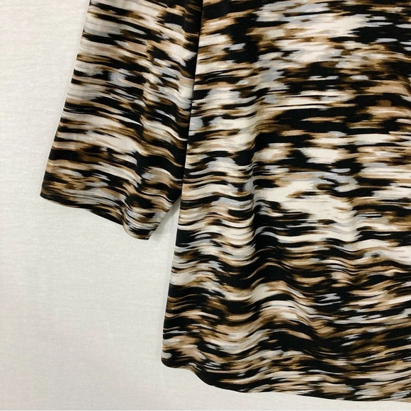 Calvin Klein Black Brown Stretch Wrap Top size 2X - Picture 4 of 10